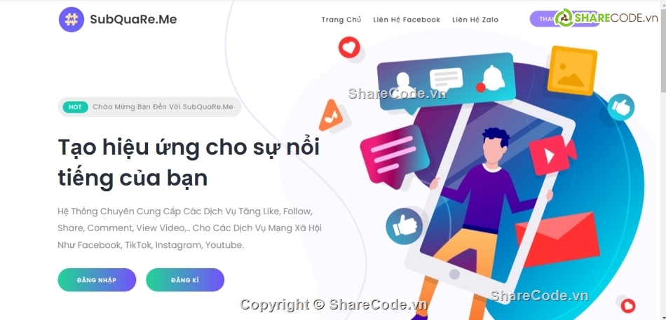 facebook,sub facebook,TiKToK,Instagram,tăng like facebook,Tăng Like